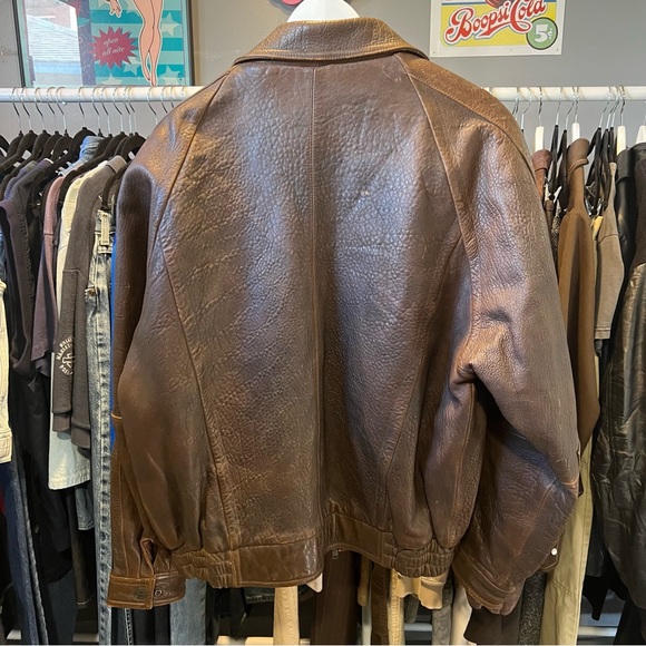 90’s Wilsons Bomber Leather Jacket - Picture 5 of 10